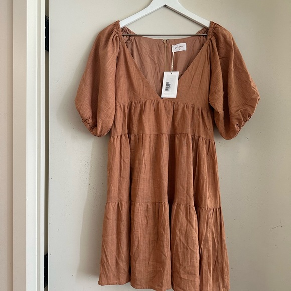 Girl and the Sun Lorey Dress in Tan NWT - Picture 8 of 8